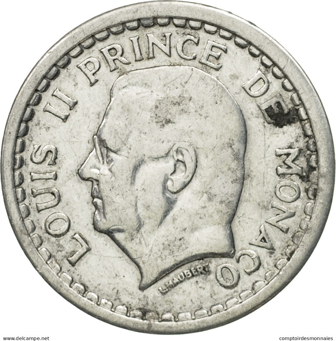 Monnaie, Monaco, Louis II, Franc, Undated (1943), TTB, Aluminium, Gadoury:MC131 - 1922-1949 Louis II