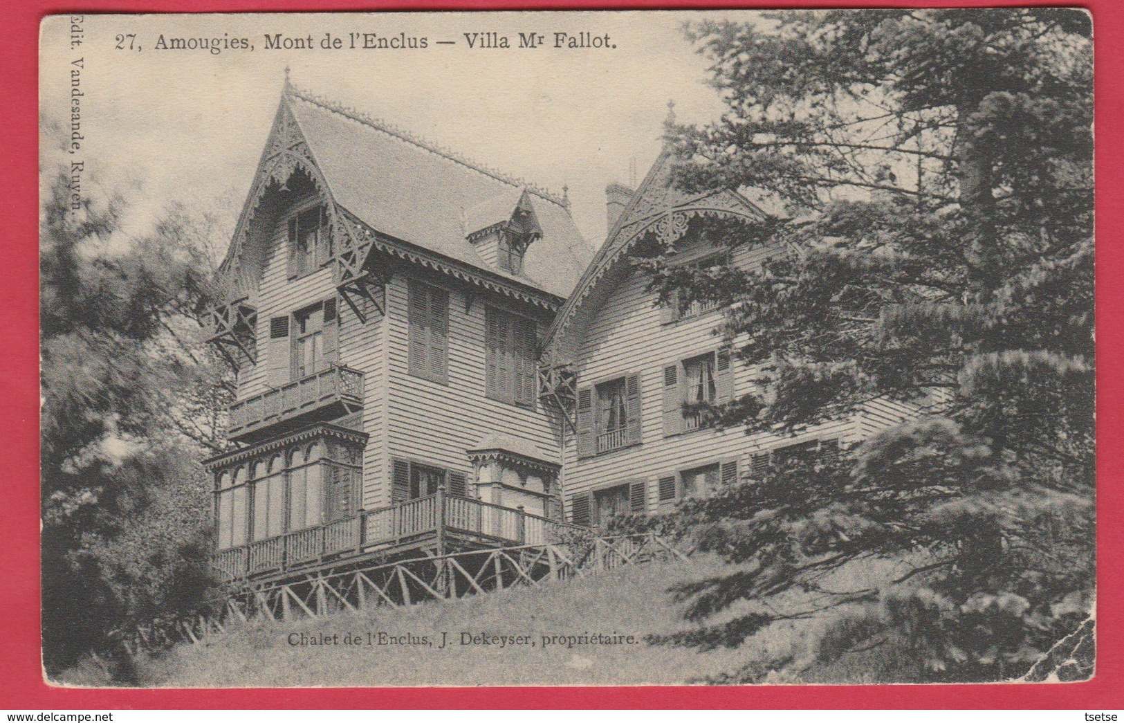 Amougies-Mont De L'Enclus - Villa Mr Fallot - 1902 ( Voir Verso ) - Mont-de-l'Enclus