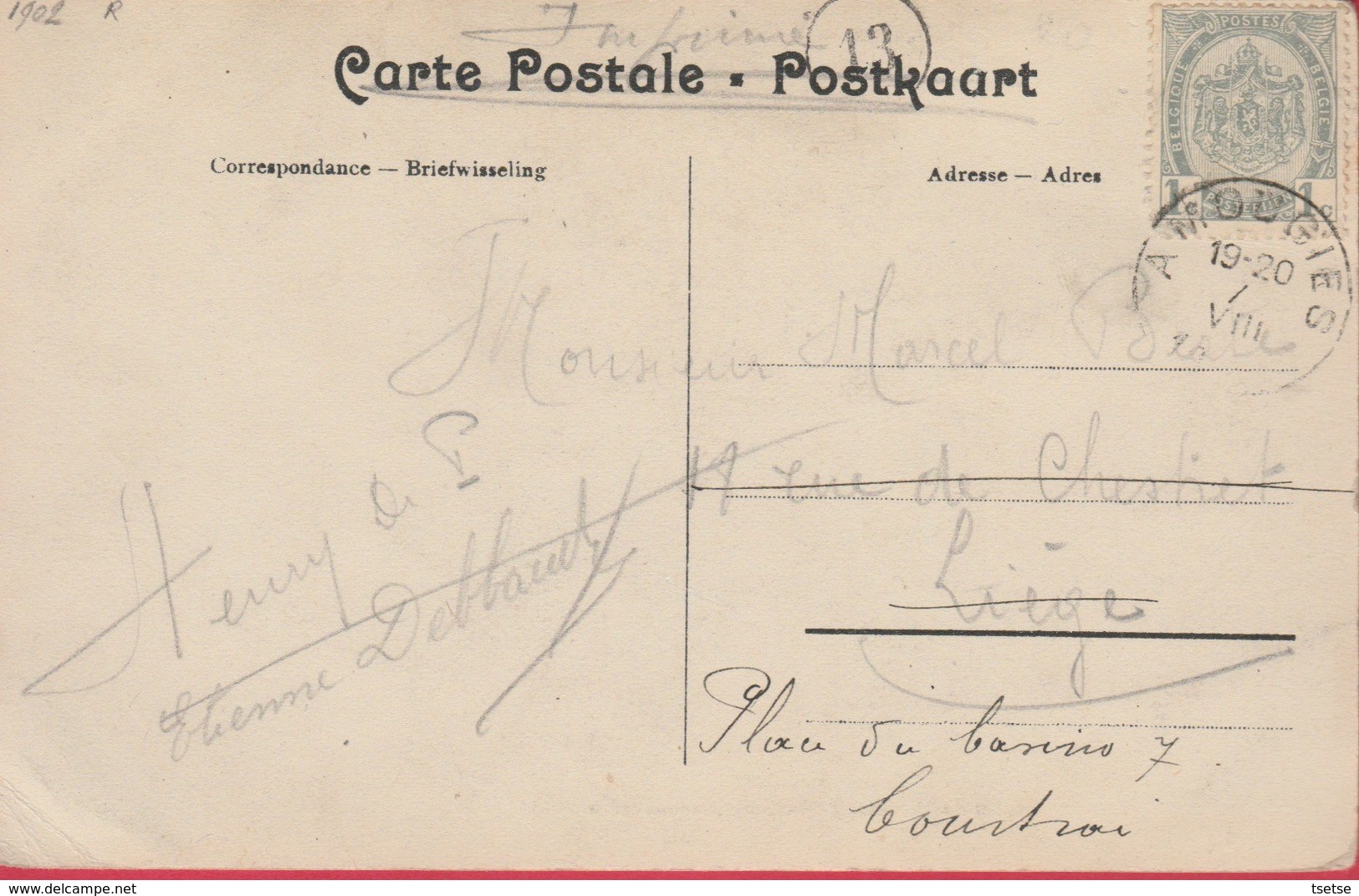 Amougies-Mont De L'Enclus - Villa Mr Fallot - 1902 ( Voir Verso ) - Mont-de-l'Enclus