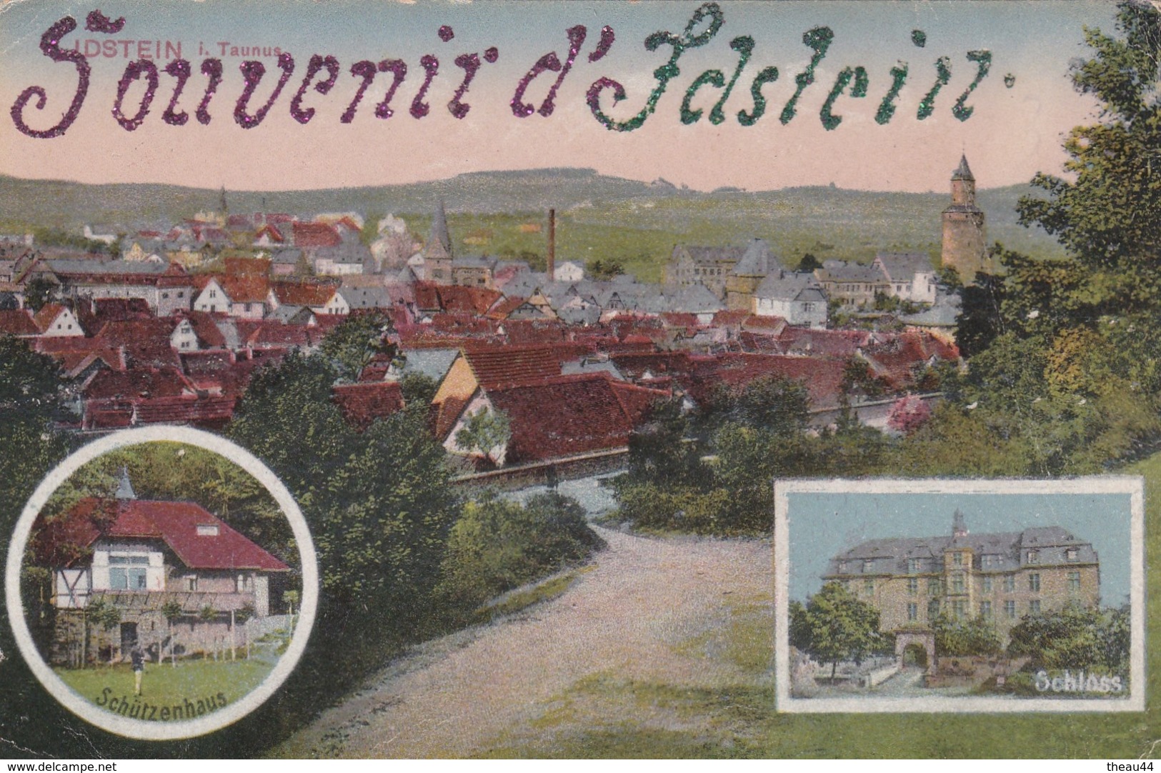 ¤¤  -  ALLEMAGNE  -  IDSTEIN   -  Souvenir D'.......  -  Carte à Paillettes  -  ¤¤ - Idstein