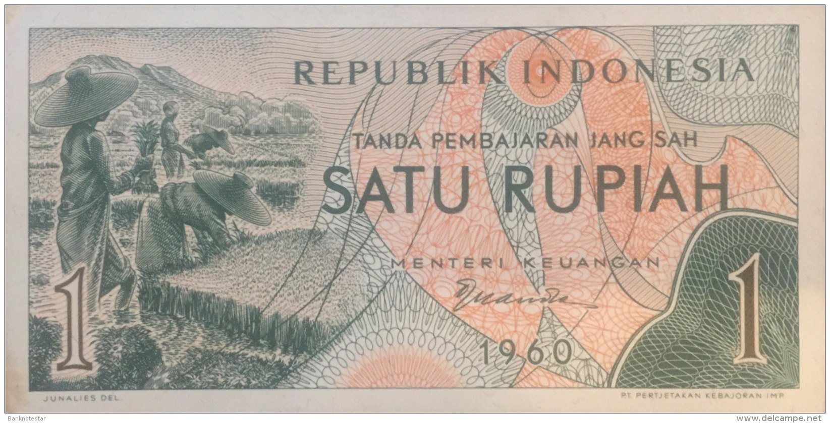 Indonesia 1 Rupiah, P-76 (1960) - UNC - Indonésie