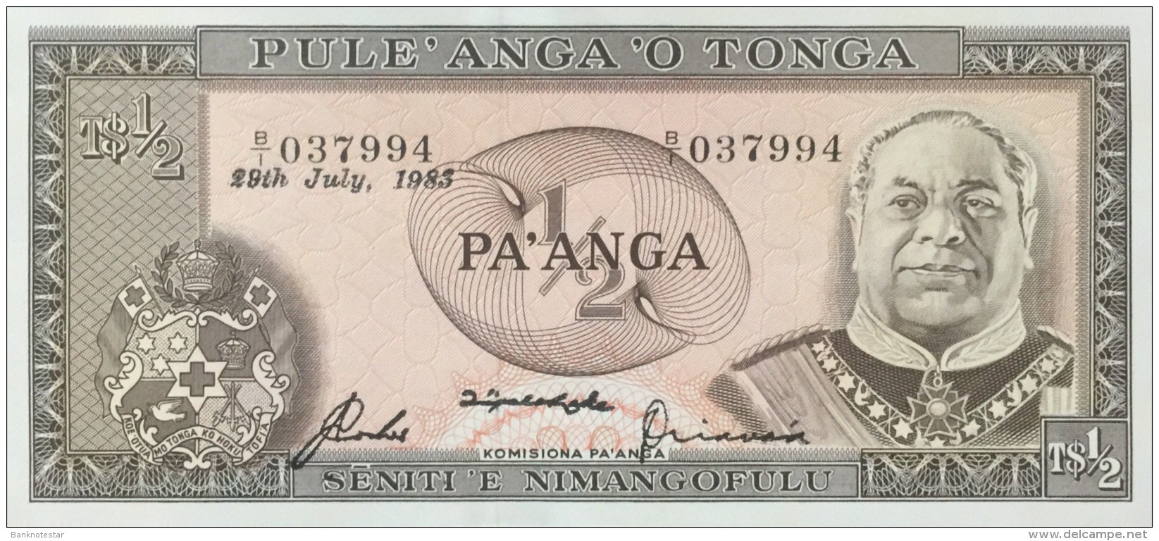 Tonga 1/2 Pa'anga, P-18c (29.7.1983) - UNC - Tonga