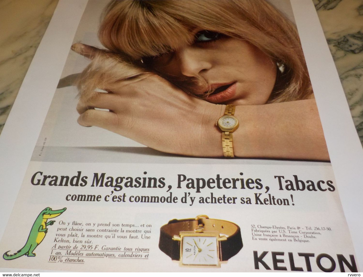 ANCIENNE PUBLICITE MONTRE KELTON  1966 - Autres & Non Classés