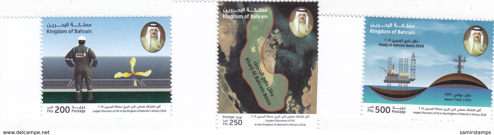 Bahrain New Issue 2018, Largest Oil Discovery 3 Stamps Complete Set MNH-   SKRILL PAYMENT ONLY - Bahrain (1965-...)