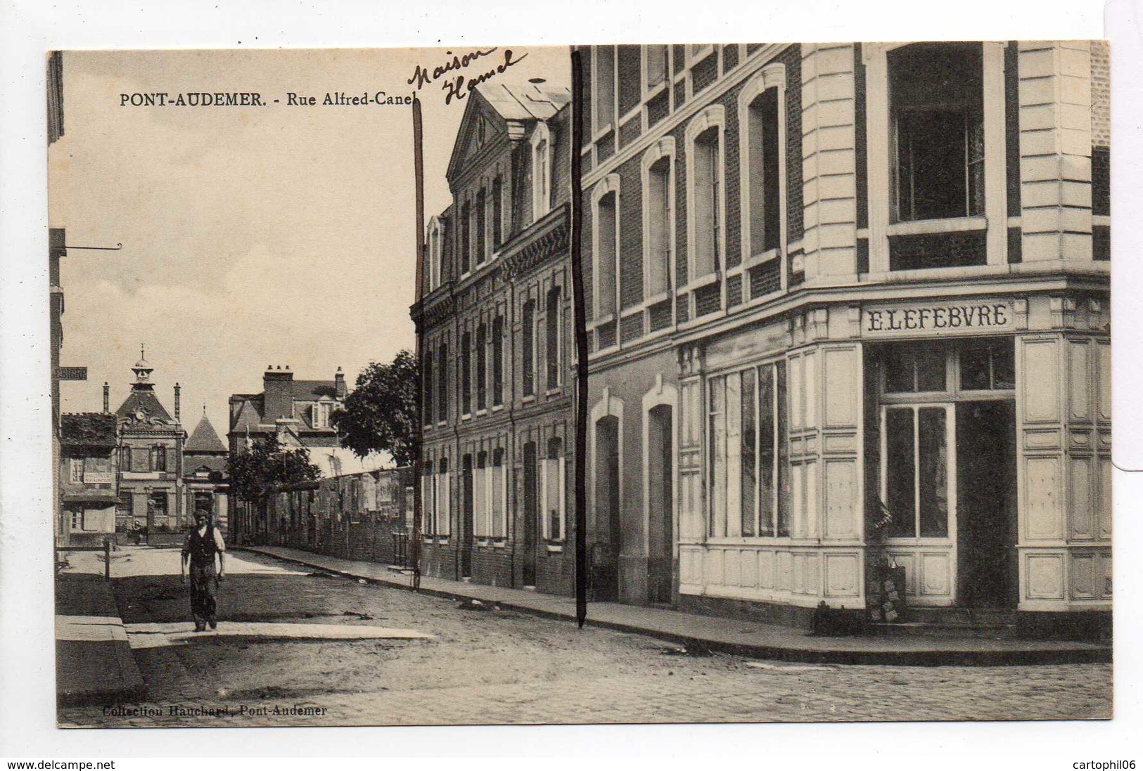 - CPA PONT-AUDEMER (27) - Rue Alfred-Canel - Collection Hauchard - - Pont Audemer