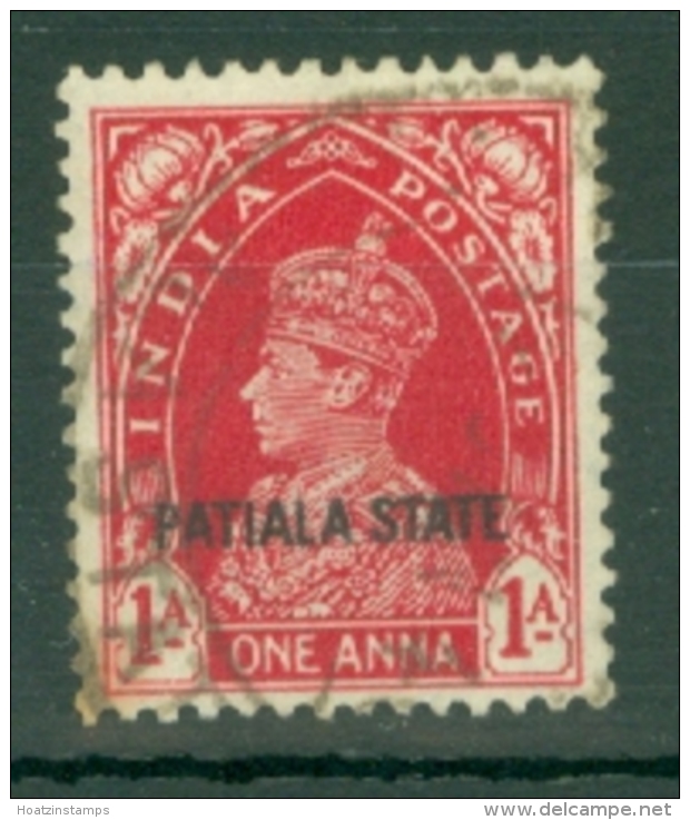 India - Patiala: 1937/38   KGVI 'Patiala State' OVPT  SG83    1a    Used - Patiala