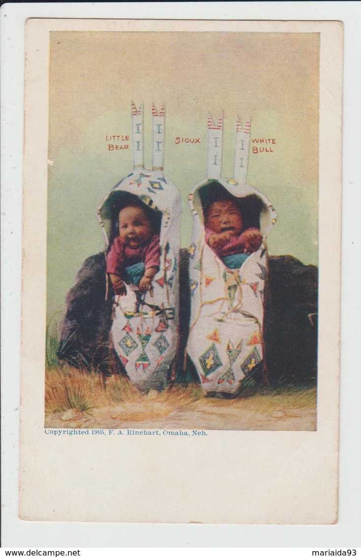 EDITEUR DE OMAHA - NEBRASKA - USA - INDIANS - INDIENS - LITTLE BEAR - SIOUX - WHITE BULL - Omaha