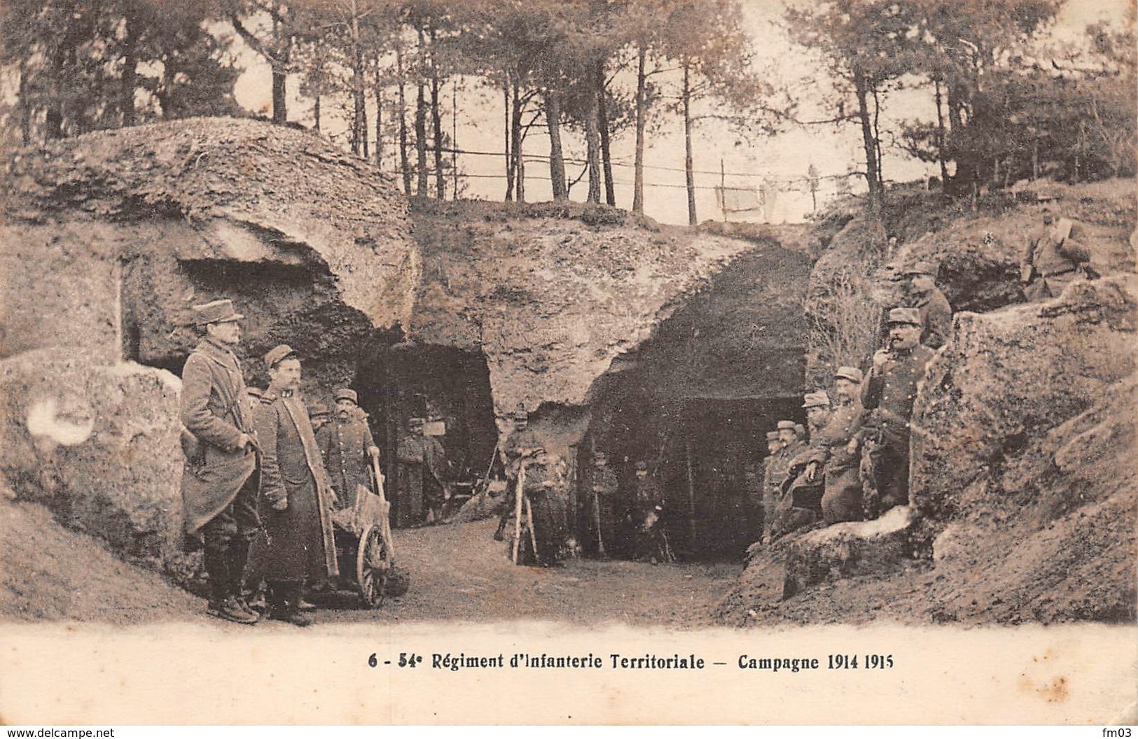 02 ? à Situer Grotte Voir Texte 54 Régiment D'infanterie Territoriale Guerre 1914 - Autres & Non Classés