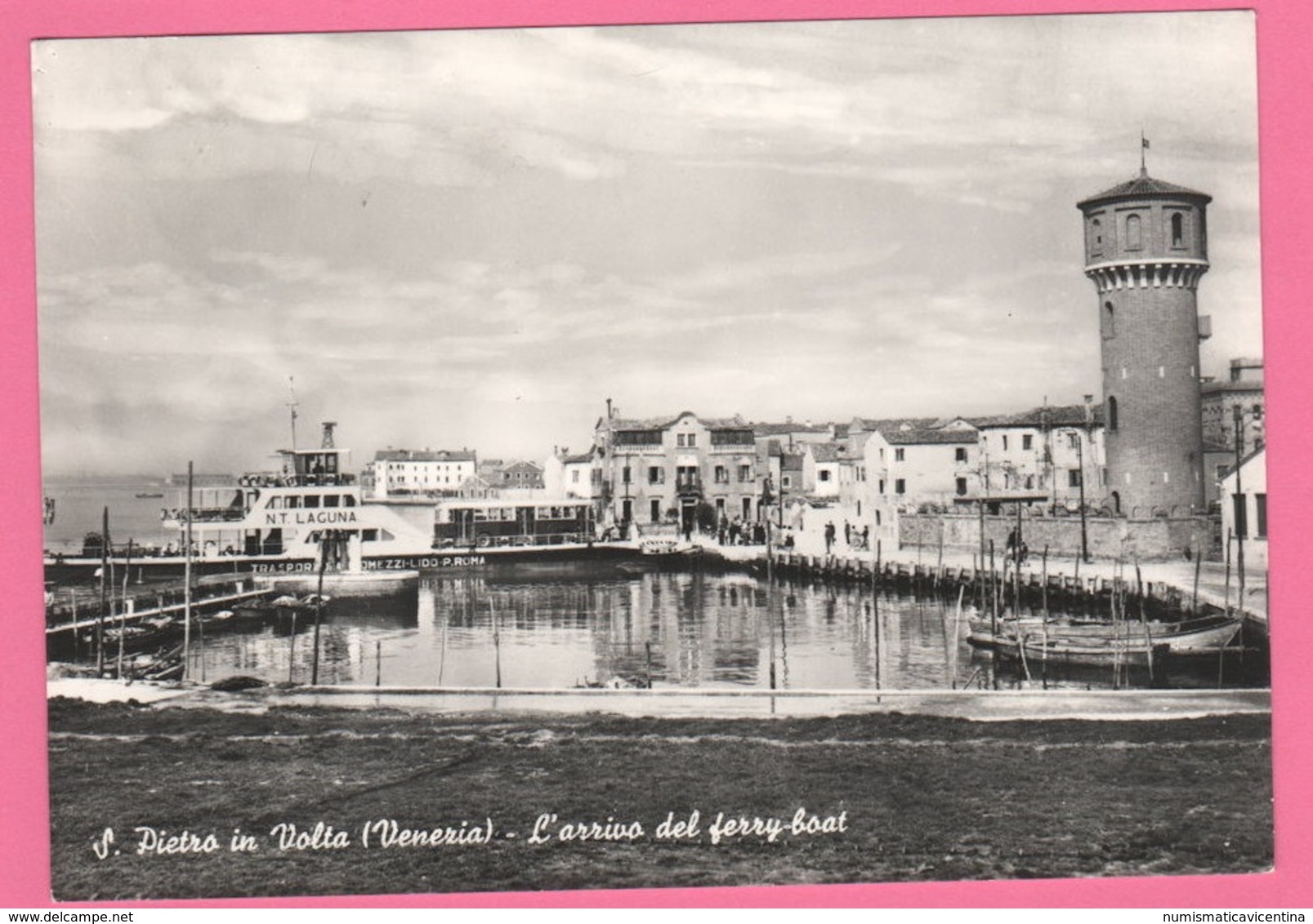 Venezia San Pietro In Volta Ferry Boat Lido Venise Venice Venedig Cpa 1962 - Venezia