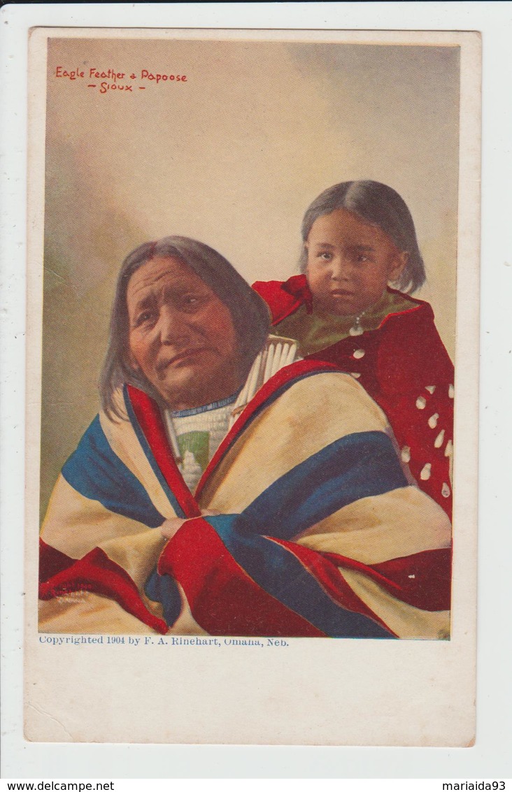 EDITEUR DE OMAHA - NEBRASKA - USA - INDIANS - INDIENS - EAGLE FATHER AND PAPOOSE - SIOUX - Omaha