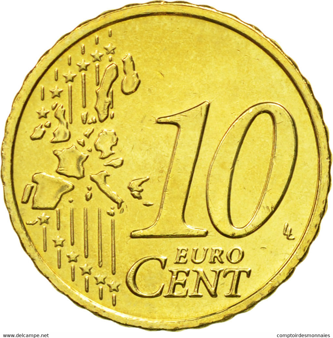 IRELAND REPUBLIC, 10 Euro Cent, 2004, SPL, Laiton, KM:35 - Irland