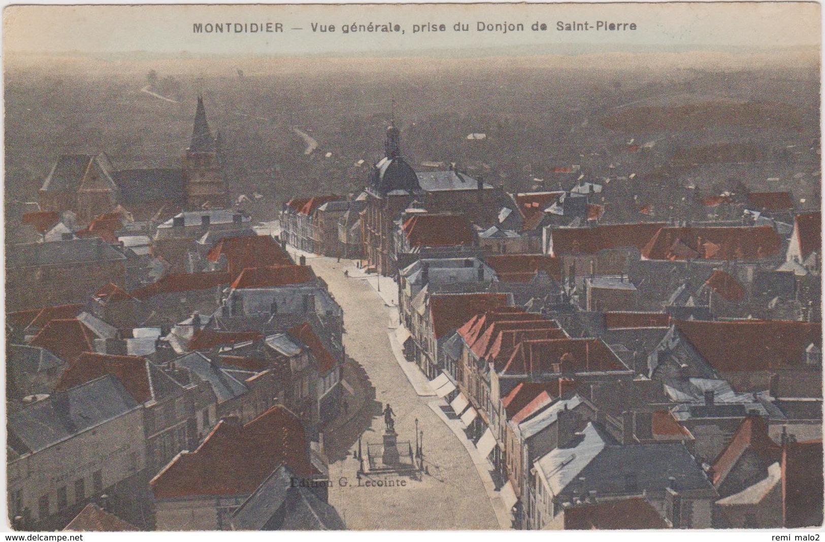 CARTE POSTALE   MONTDIDIER 80  Vue Générale,prise Du Donjon De Saint Pierre - Montdidier