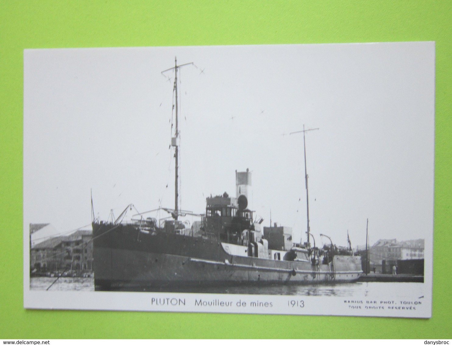 CPA - PLUTON  Mouilleur De Mines 1913 / Photo Marius Bar, Toulon / Marine - Bateaux - Guerre - Militaire - Guerre