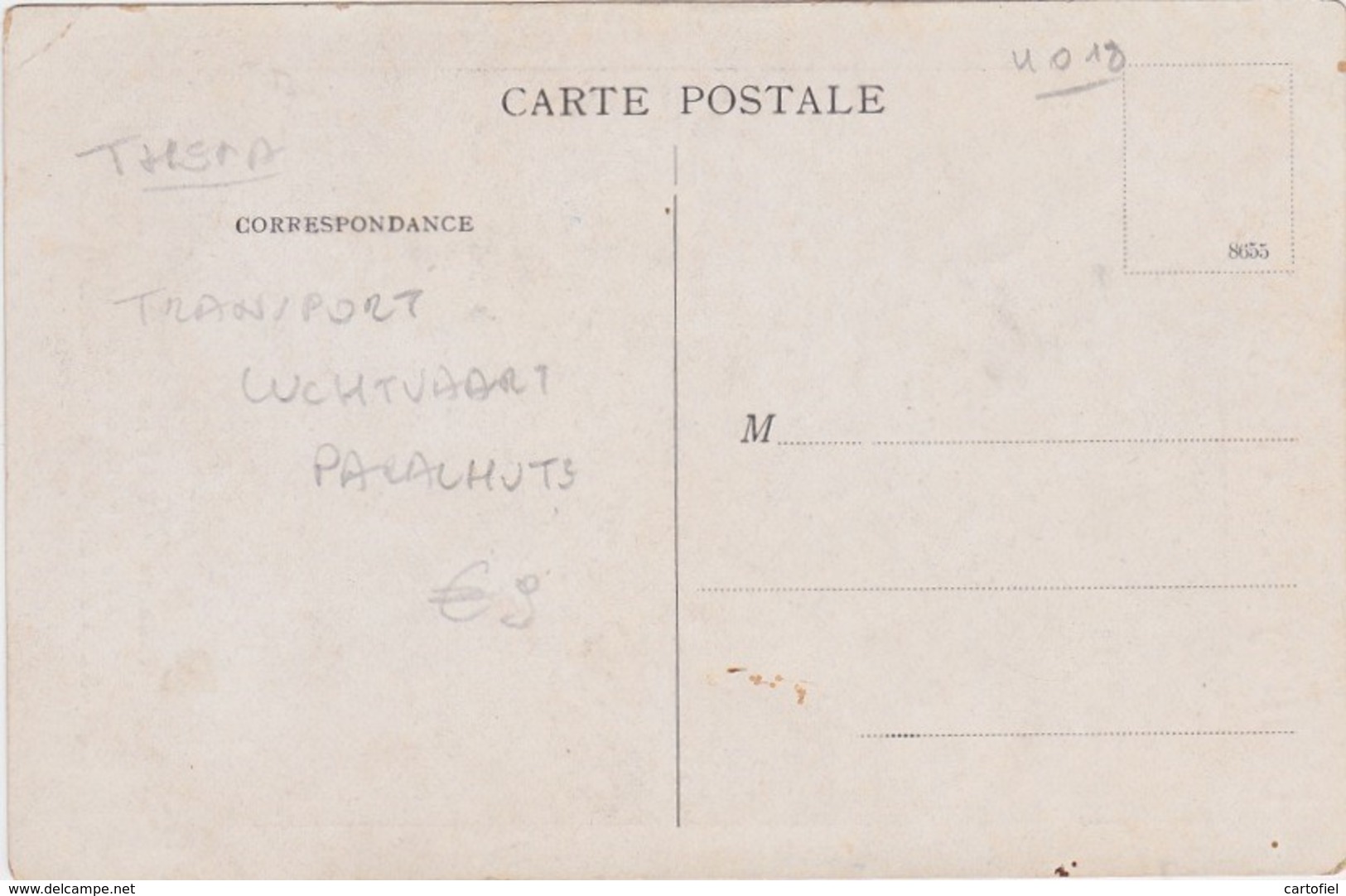 MADAME CAYAT DE CASTELLA-L'EFFROYABLE PLONGEON MORTEL-PARACHUTE-AEROPLANE-1000 METRES DE HAUTEUR-VOYEZ LES 2 SCANS-TOP! - Parachutisme