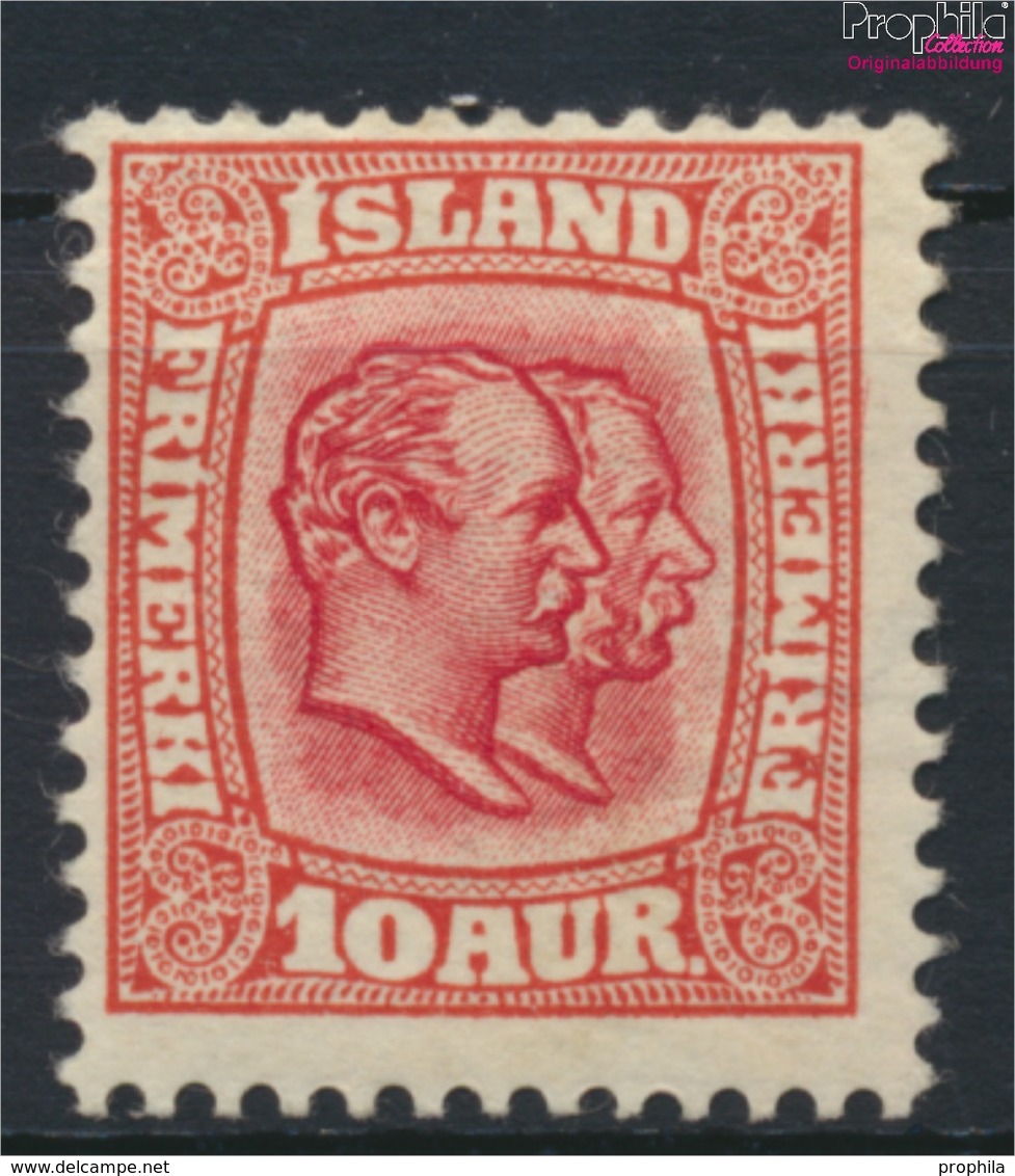 Island 53 Mit Falz 1907 Christian IX. Und Frederik VIII. (9223449 - Prefilatelia