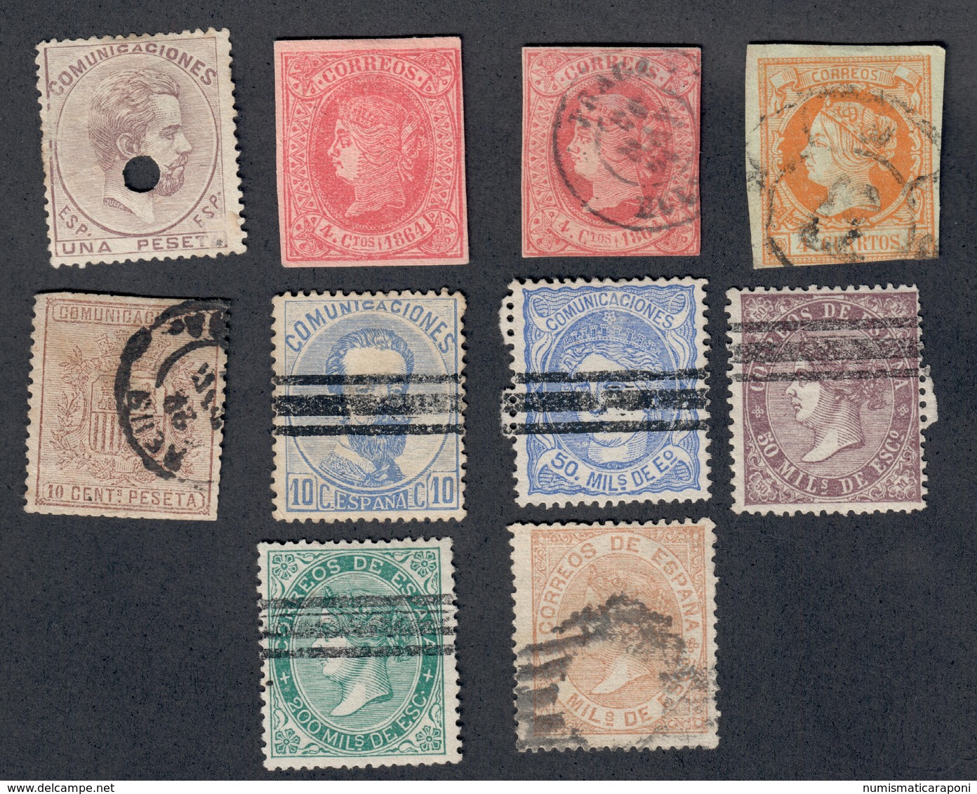 Spagna Spain Espana 10 Francobolli Cod.FRA.1134 - Used Stamps