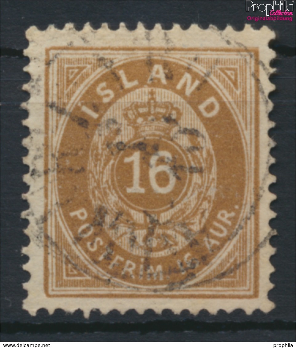 Island 9A Gestempelt 1876 Ziffer Mit Krone (9223565 - Prefilatelia