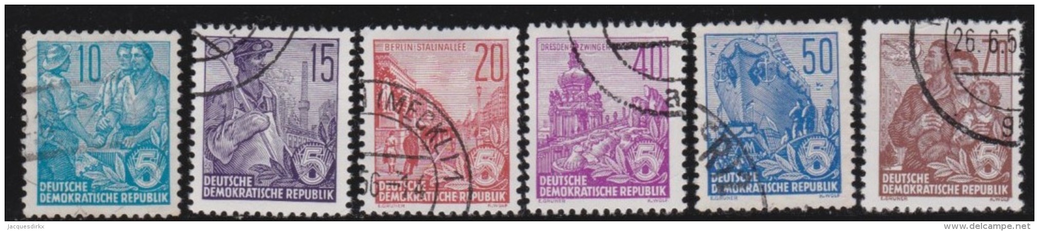 DDR    .    Michel      .   453/458      .          O      .        Gebraucht  .   /  .   Cancelled - Oblitérés