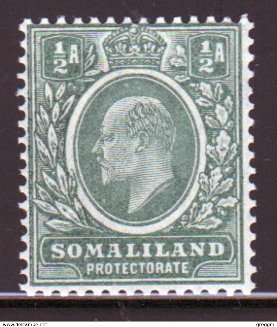 Somaliland Protectorate 1909 Edward VII Half Anna Green Stamp. - Somaliland (Protectorate ...-1959)