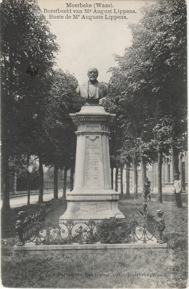 MOERBEKE WAAS Borstbeeld Van Mr. August Lippens - Moerbeke-Waas