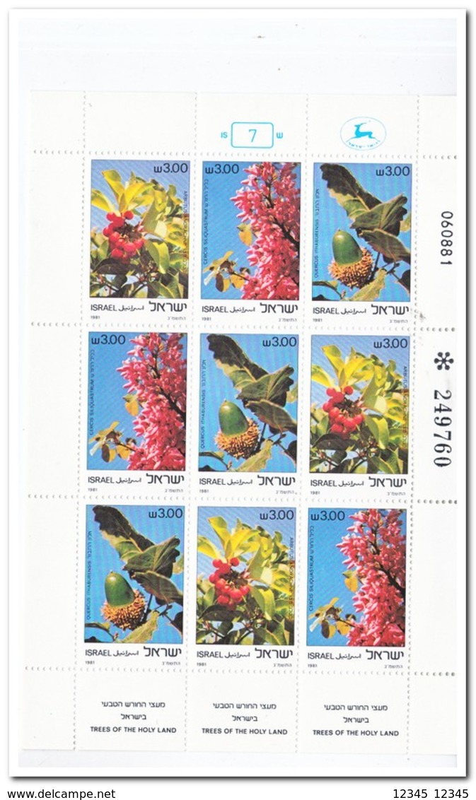 Israël 1981, Postfris MNH, Trees - Blokken & Velletjes