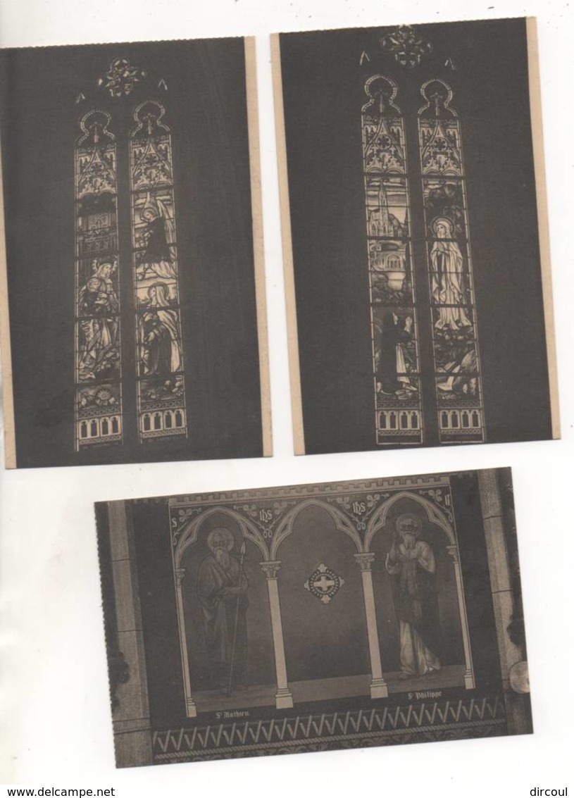 38934 -  Voroux-Goreux  église  Restaurée -3 Cartes - Décoration Du Choeur - Vitrail Ste Thérèse - Vitrail ND Lourdes - Fexhe-le-Haut-Clocher