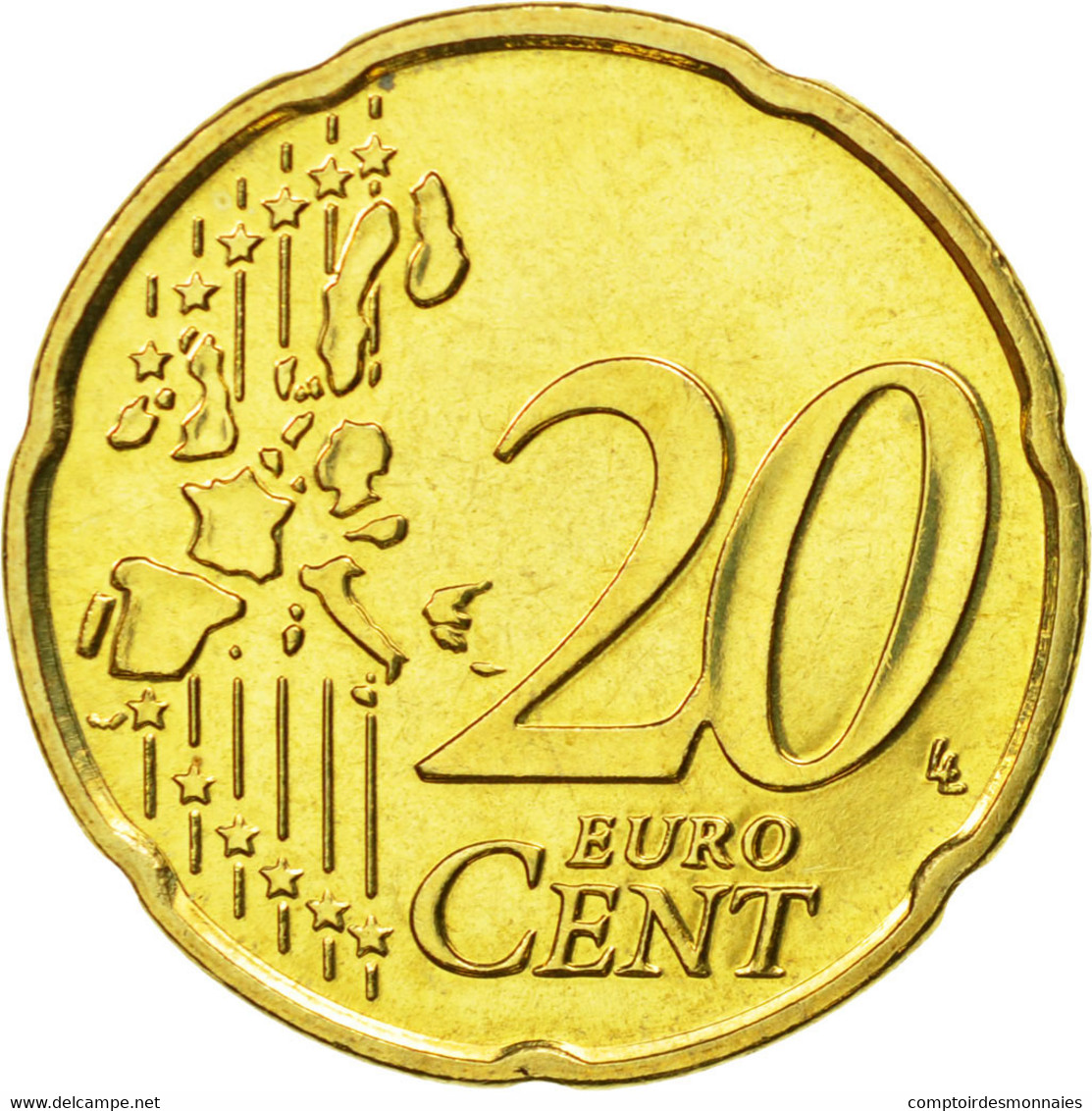 Belgique, 20 Euro Cent, 2002, SPL, Laiton, KM:228 - Belgium