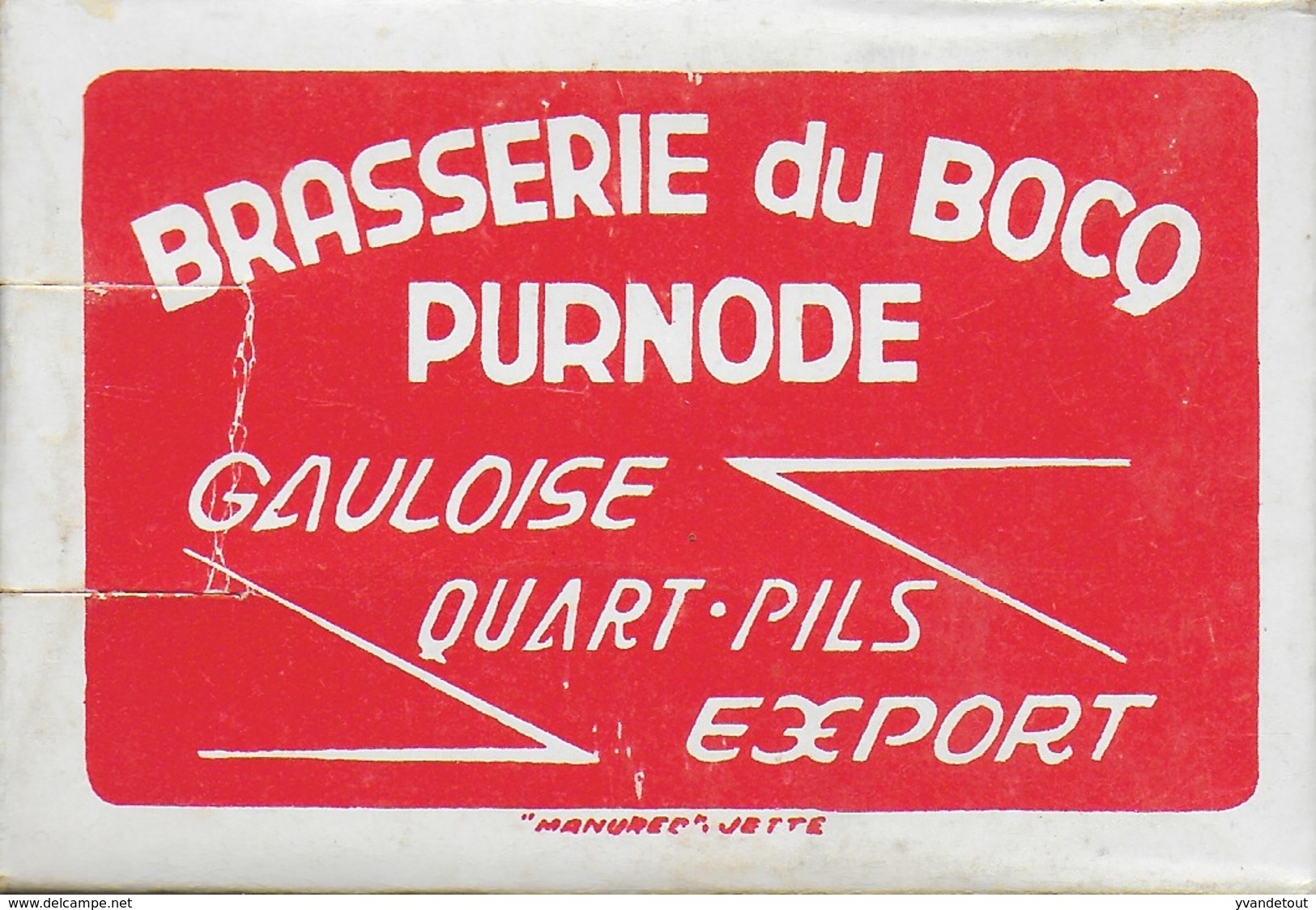 Jeu De Cartes à Jouer De La Brasserie Du Bocq. Purnode. Yvoir. Bière - 32 Cartes