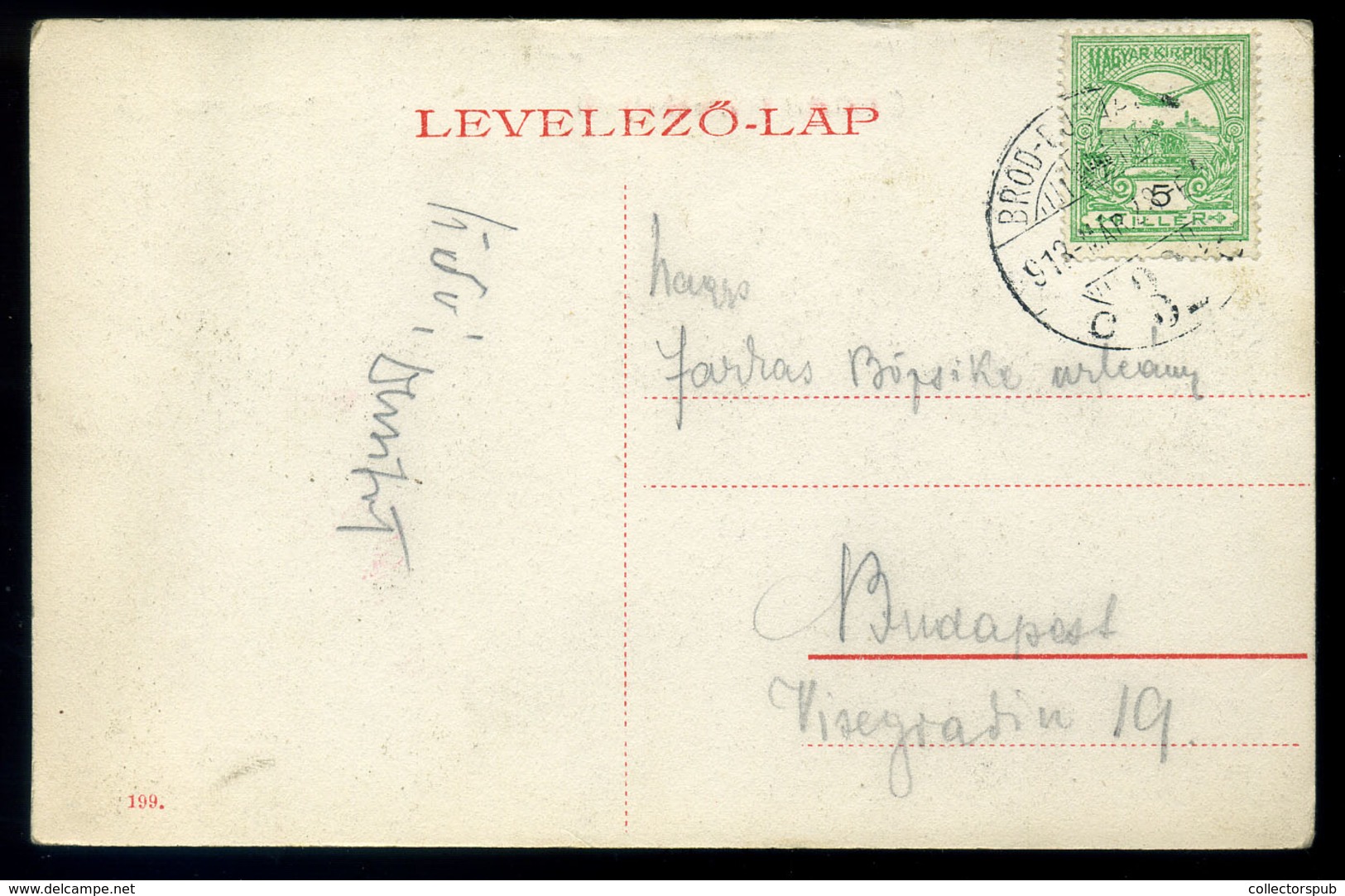 95759 PINCEHELY 1913. Vasúti Vendéglő, Régi  Képeslap - Hungary