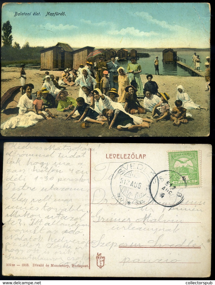 95808 Balatoni élet, Régi Képeslap 1912. - Hungary