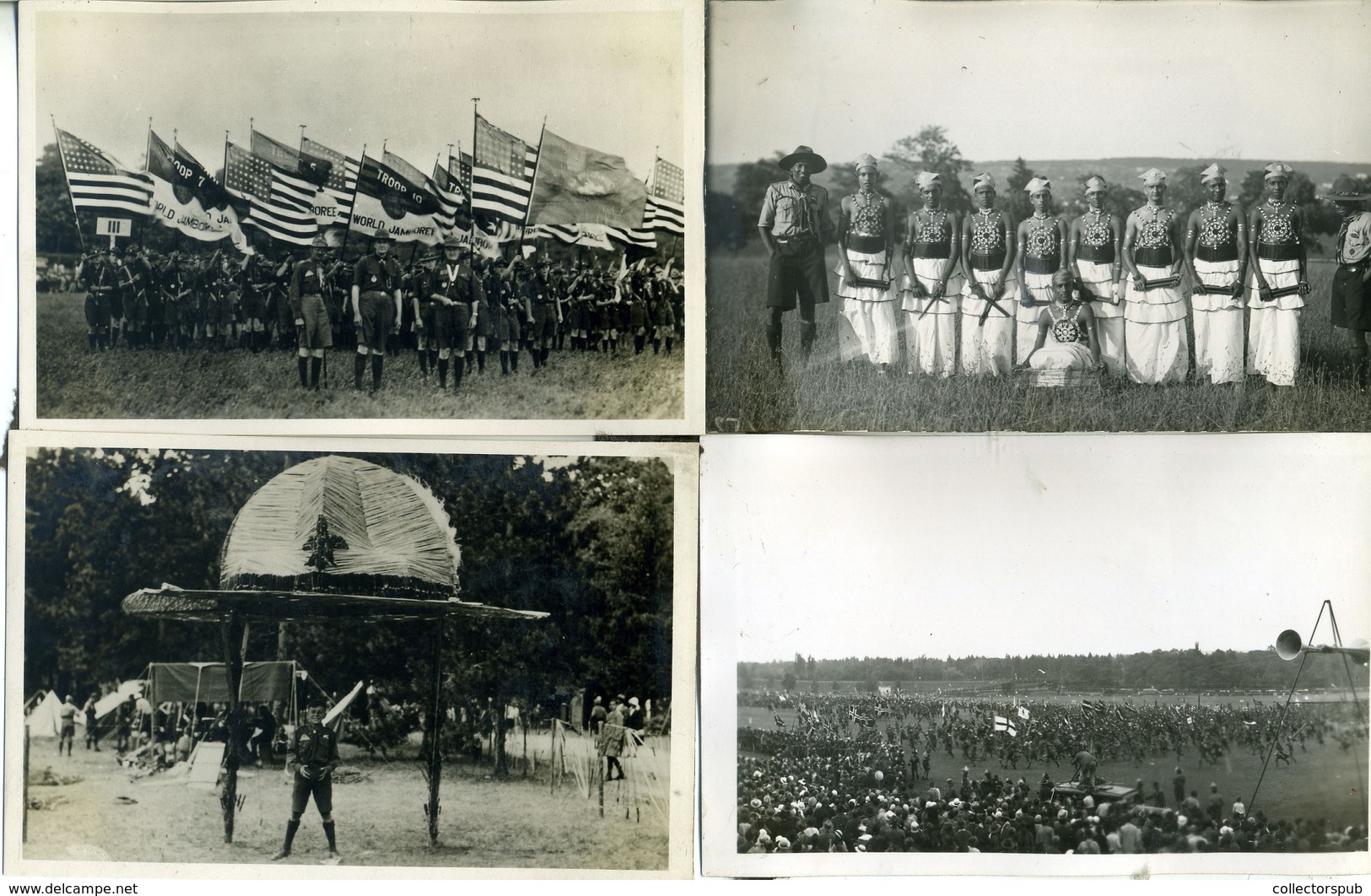 95861 GÖDÖLLŐ 1933. Cserkész Jamboree , 7 Db Fotós Képeslap SCOUT COLLECTION - Hongarije