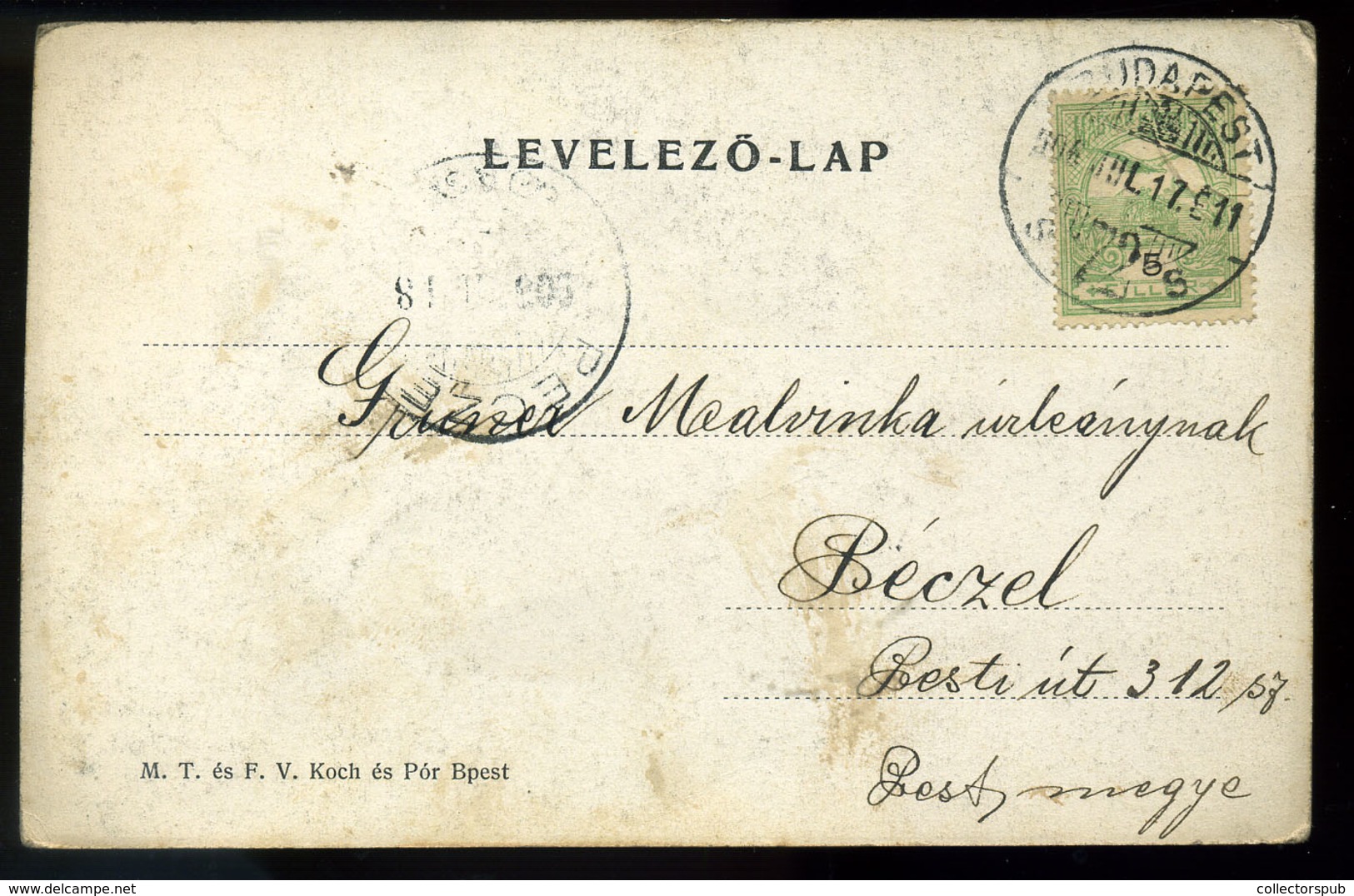 95767 BUDAPEST 1906. József Körút , Régi Képeslap, Villamos , üzletek - Hungary