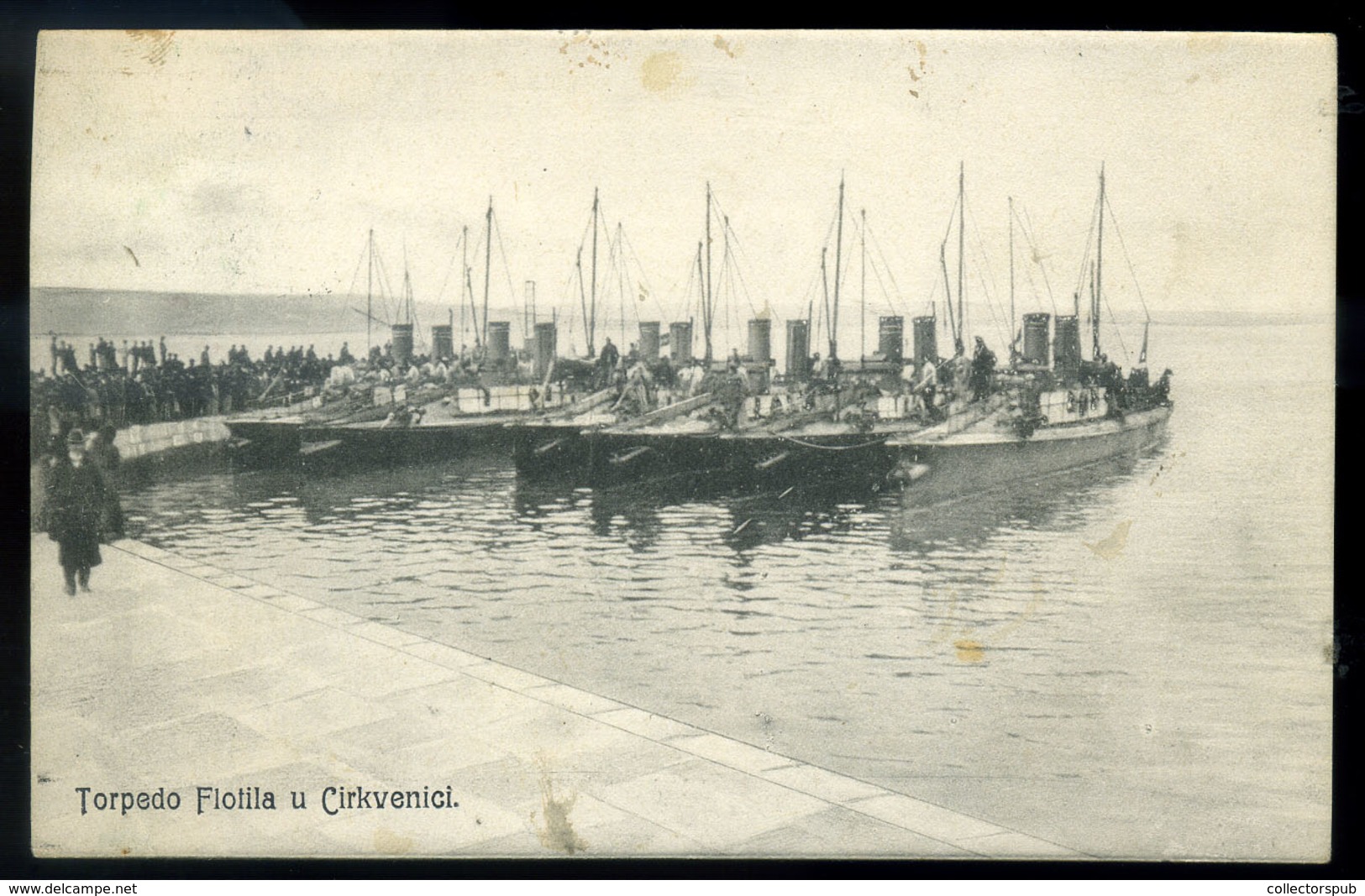 96201 CIRKVENICA  1909. Torpedo Flottila, Régi Képeslap - Warships