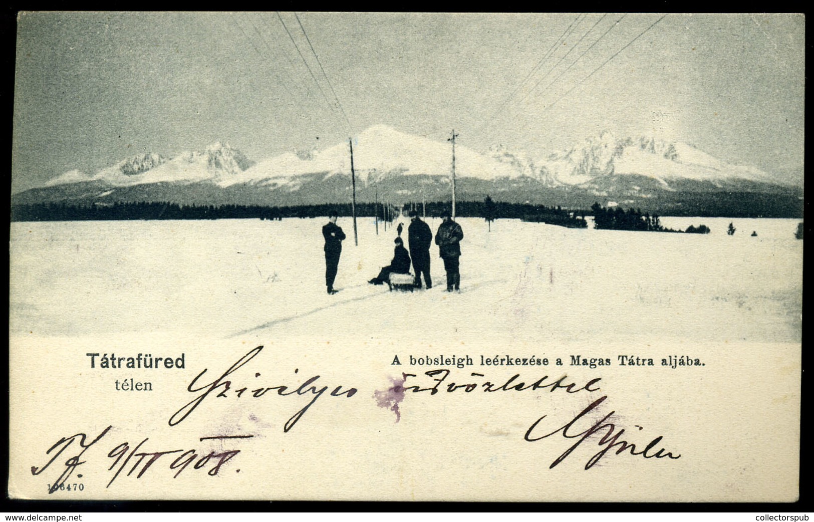 96239 TÁTRA 1908. Télisport, Régi Képeslap HUNGARY / SLOVAKIA - Ungarn