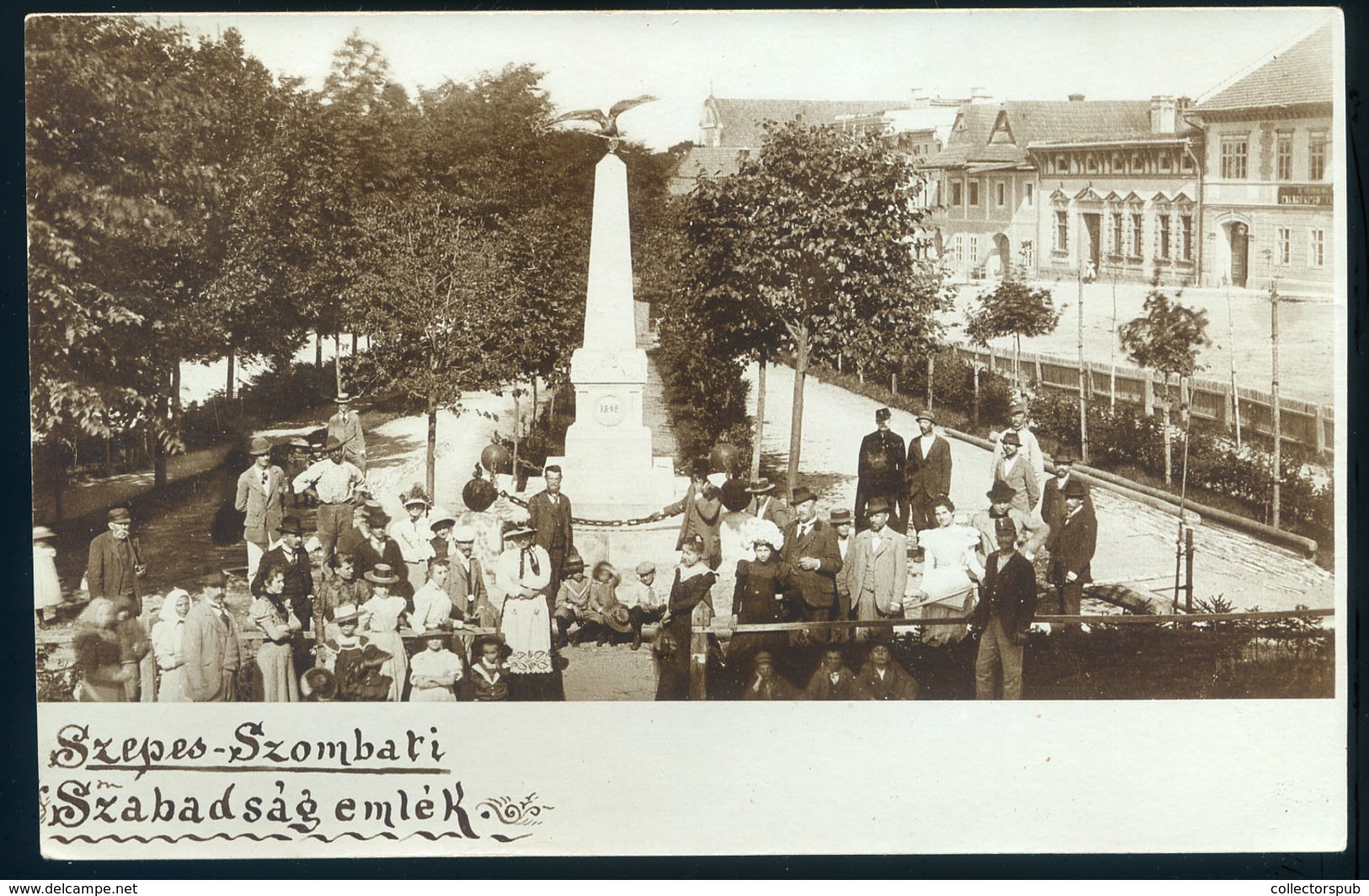 97264 SZEPESZOMBAT 1905. Cca. Szabadságharc Emlékoszlop, Ritka Fotós Képeslap  /  HUNGARY / SLOVAKIA - Hongrie