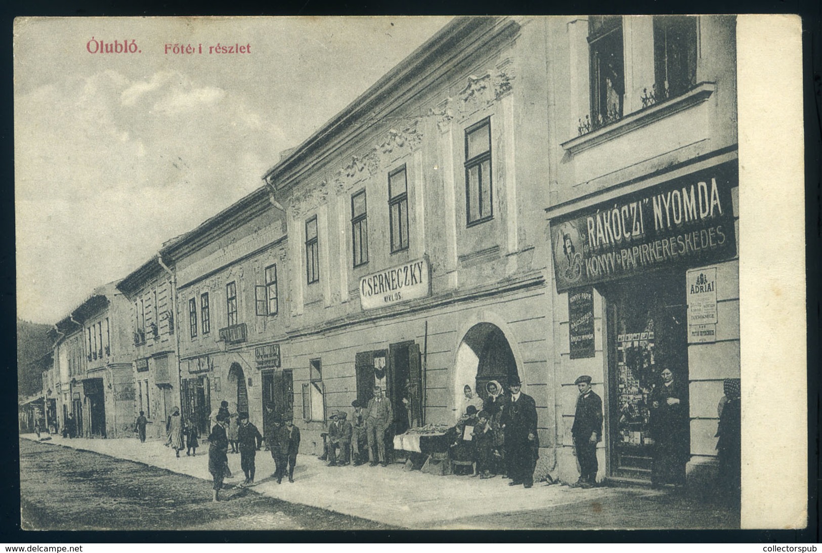 97271 LUBLÓ 1914. Régi Képeslap, üzletek, Nyomda  /  LUBLÓ 1914 Vintage Pic. P.card HUNGARY / SLOVAKIA - Ungarn