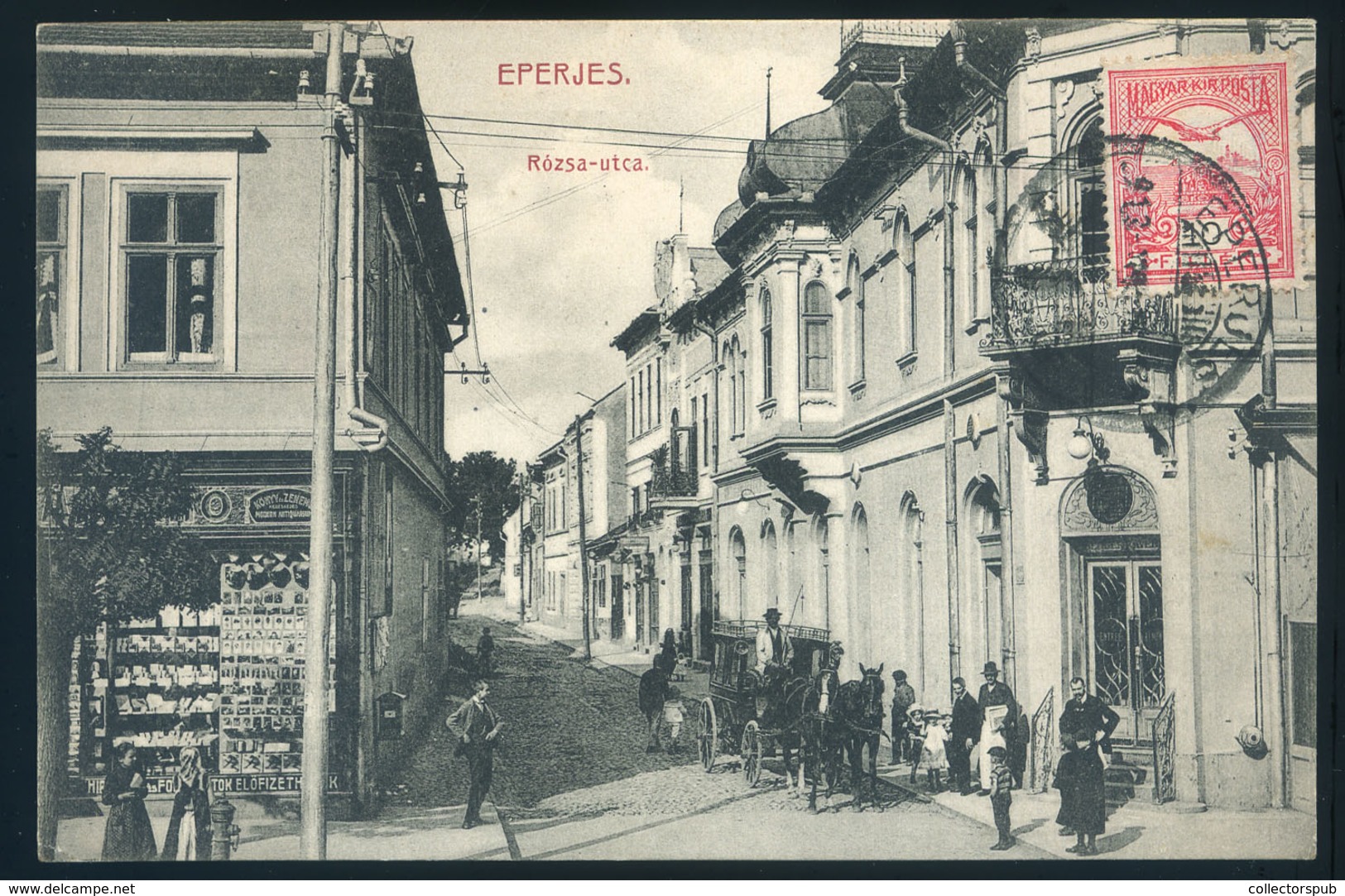 97272 EPERJES 1913. Rózsa Utca, üzletek, Régi Képeslap  /HUNGARY / SLOVAKIA - Hongrie