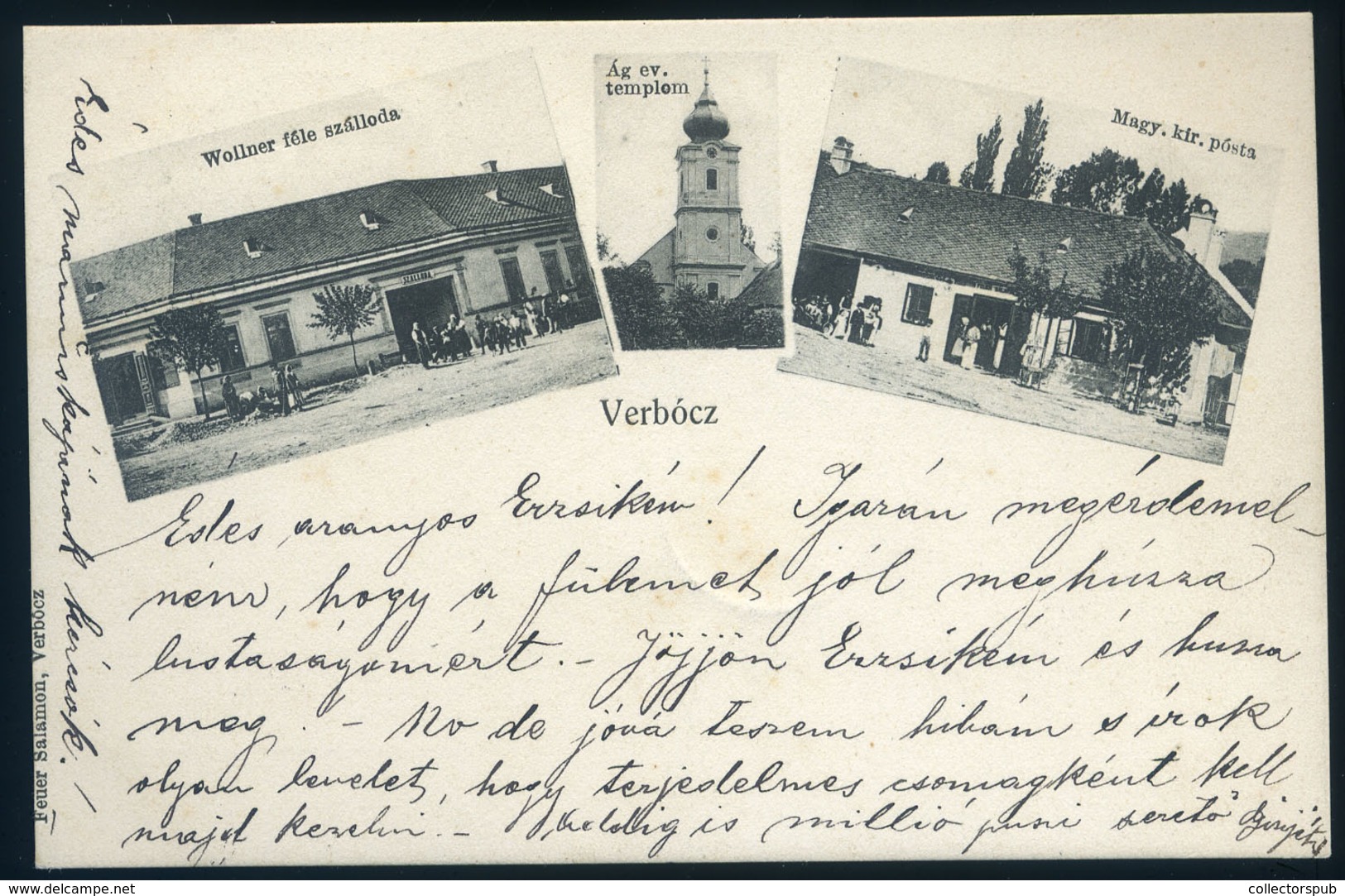 97273 VERBÓC 1906. Ritka, Régi Képeslap HUNGARY / SLOVAKIA - Hongrie