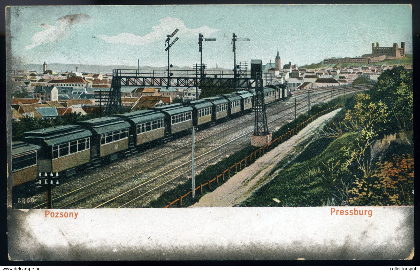 97316 POZSONY 1908 Állomás, Régi Képeslap  /  POZSONY 1908 Station Vintage Pic. P.card HUNGARY / SLOVAKIA - Hungary