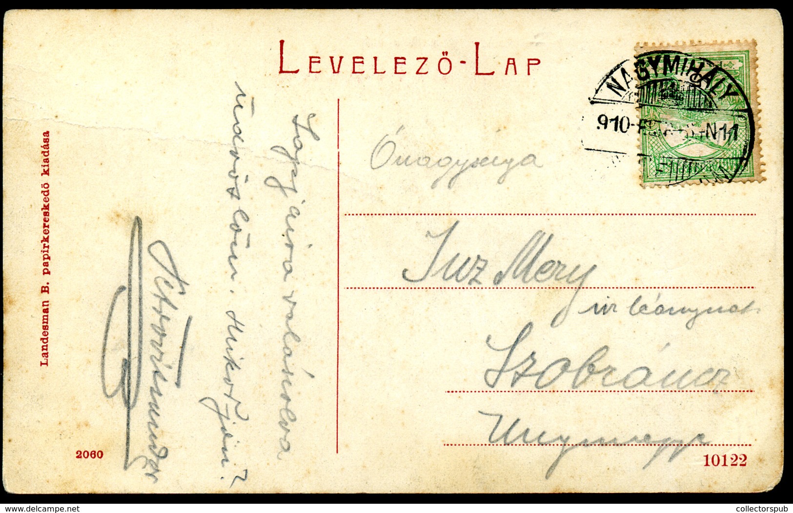 55945 NAGYMIHÁLY 1910. Régi Képeslap (kis Gyűrődés)  /  NAGYMIHÁLY 1910 Vintage Pic. P.card HUNGARY / SLOVAKIA - Hungary
