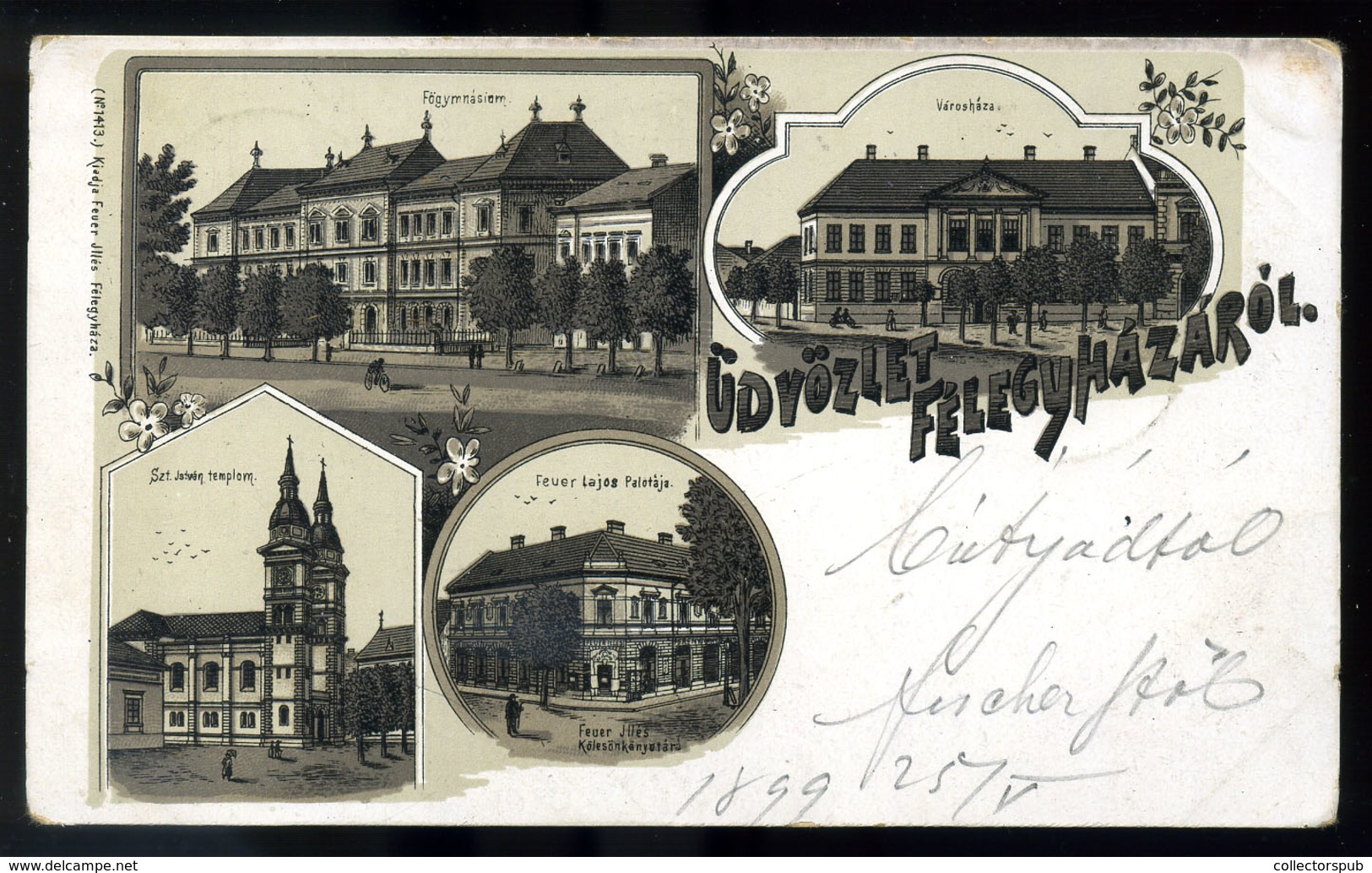 99053 KISKUNFÉLEGYHÁZA 1899. Litho Képeslap - Hongrie