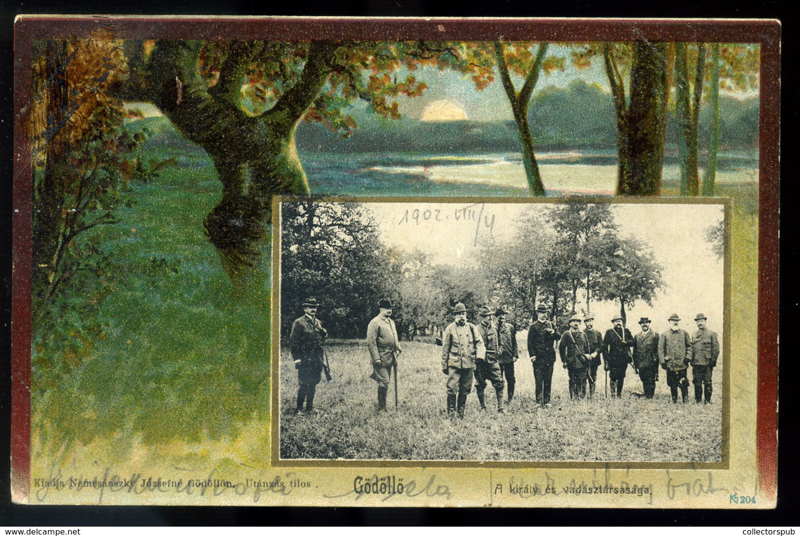 99056 GÖDÖLLŐ 1902. Ferencz József, Vadásztársaság Litho Képeslap - Hungary