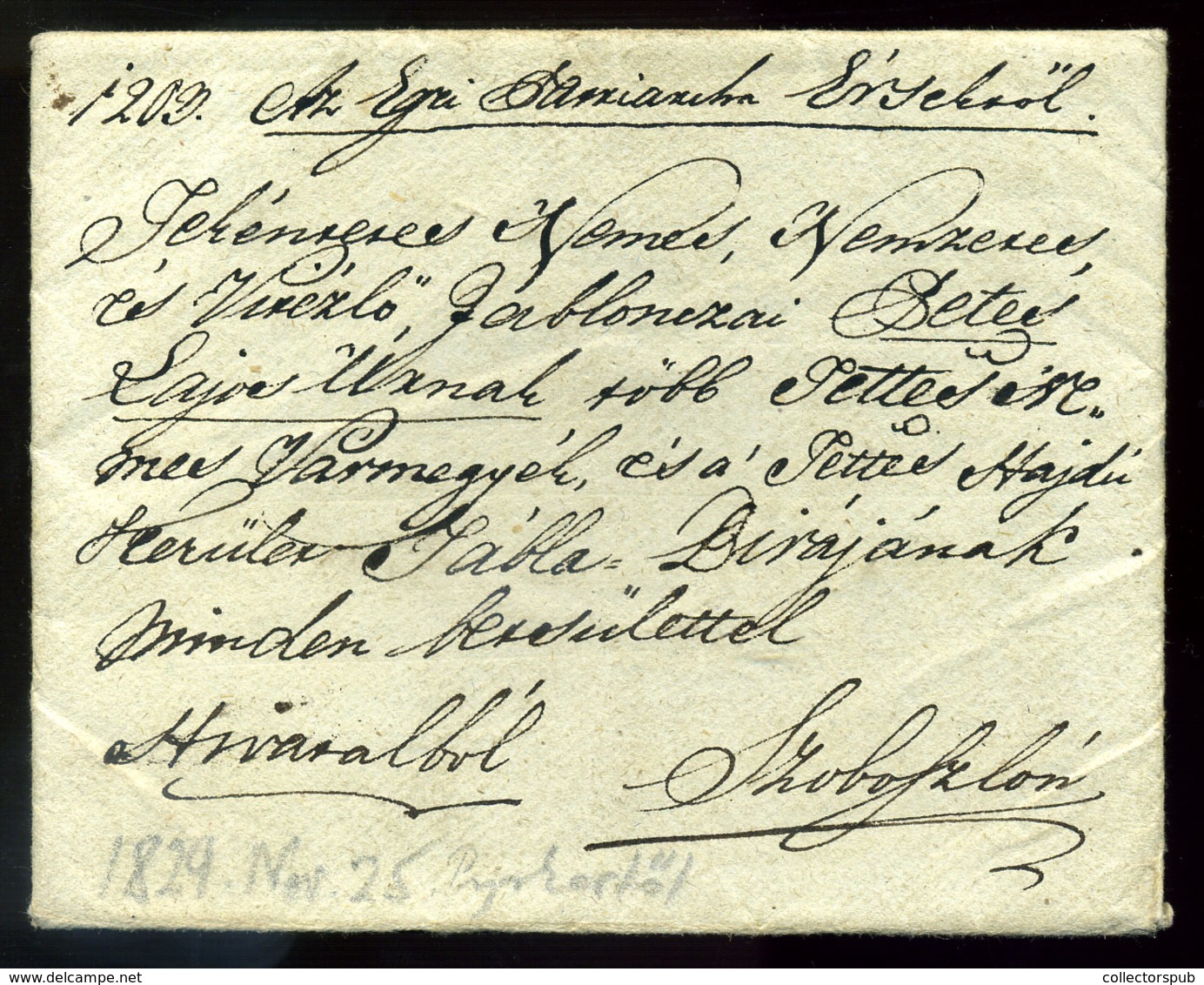 95751 EGER 1829. Szép Hivatalos , érseki Levél Debrecenbe Küldve , érdekes Tartalommal Pyrker János  László Aláírásával! - ...-1867 Prephilately