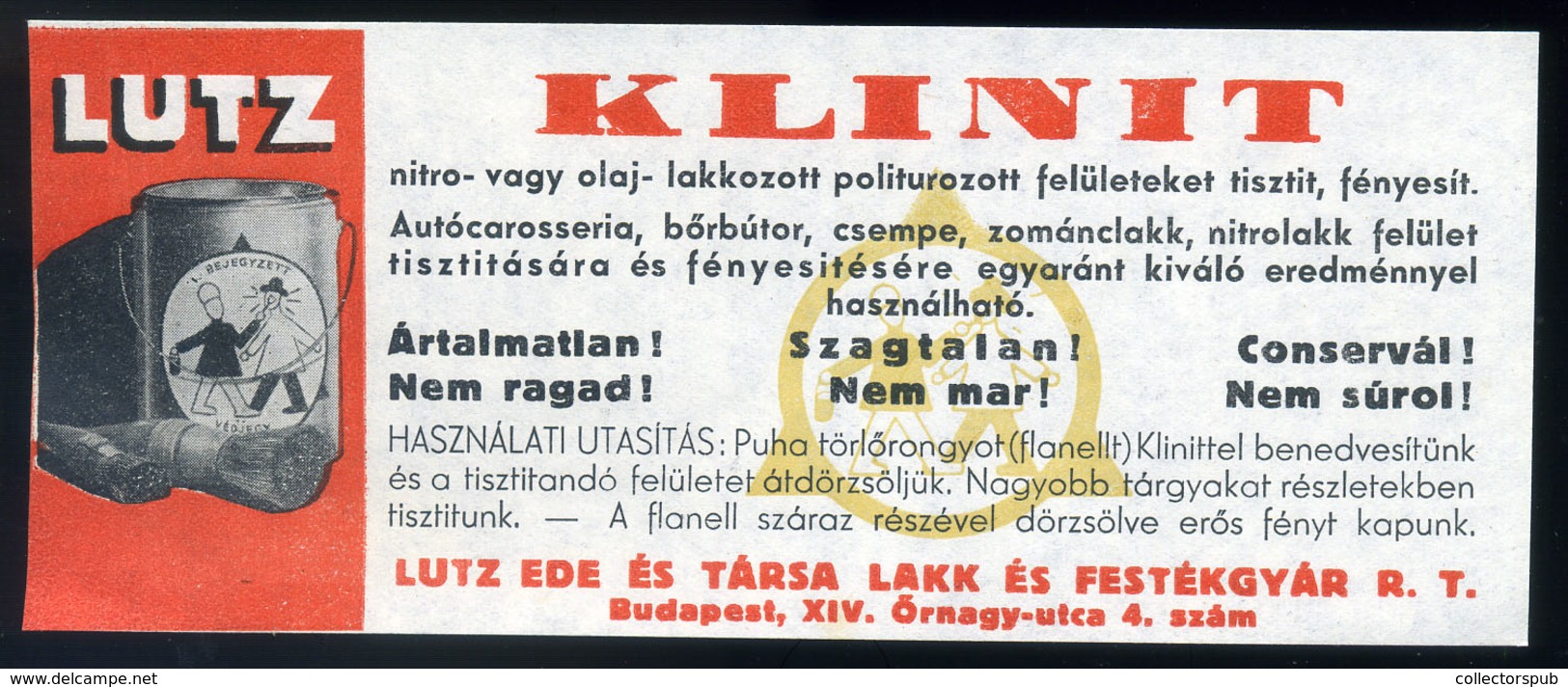 94898 SZÁMOLÓ CÉDULA  Régi Reklám Grafika , Lutz - Ohne Zuordnung