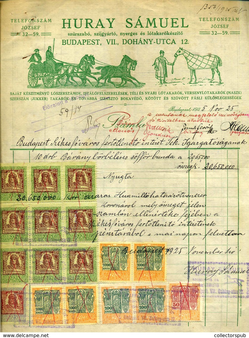 95961 Huray Sámuel Szűrszabó,szíjgyártó,nyerges Régi ,fejléces,céges Levél 1916. - Unclassified