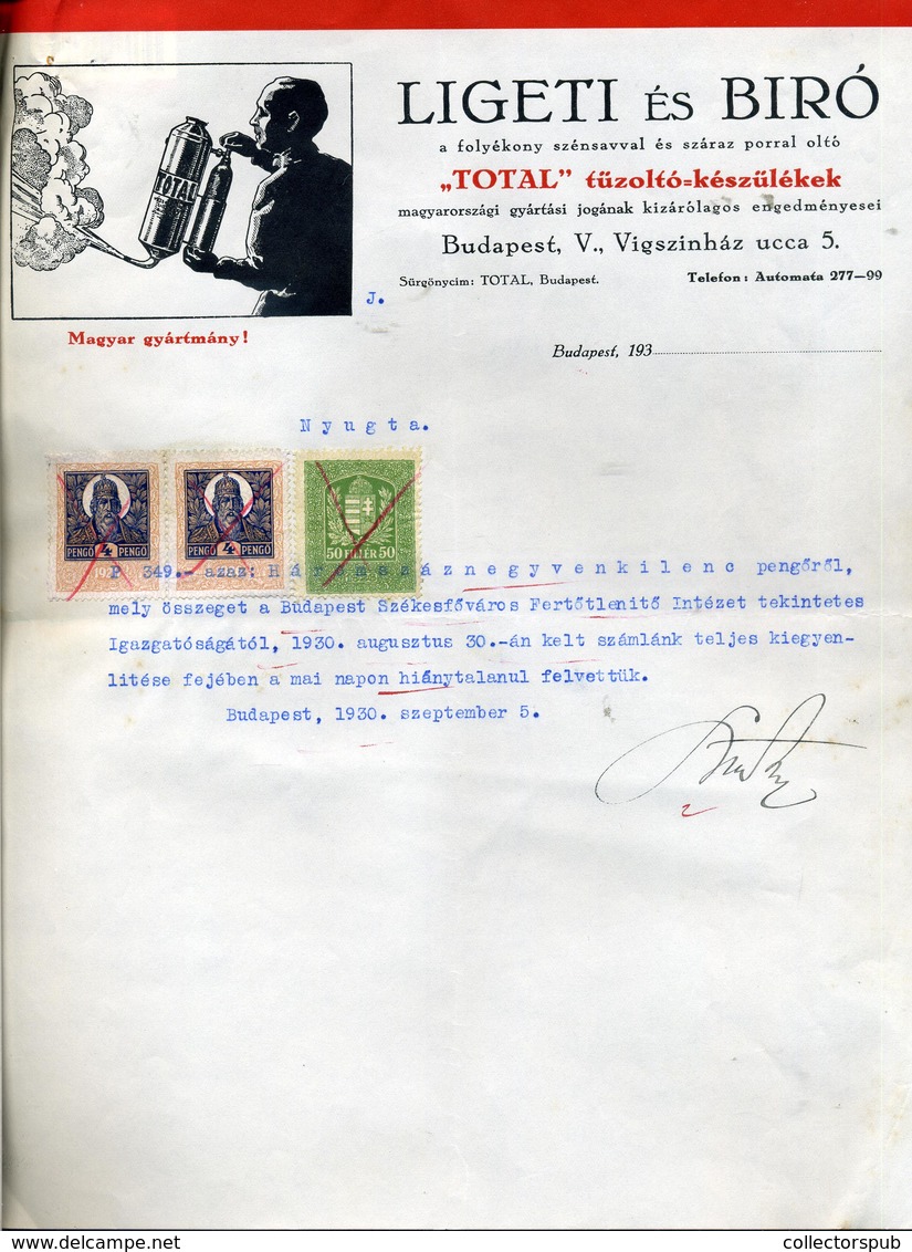 95963 Ligeti és Bíró, Tűzoltókészülékek  Régi ,fejléces,céges Levél 1916. - Non Classés