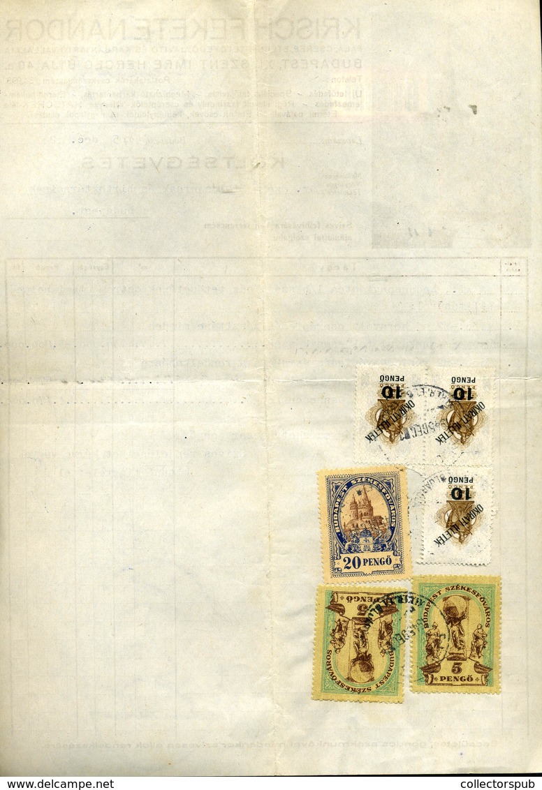 96007 Kirsch Fekete Nándor Pala,cserép,tetőfedő Régi ,fejléces,céges Levél 1921 - Unclassified