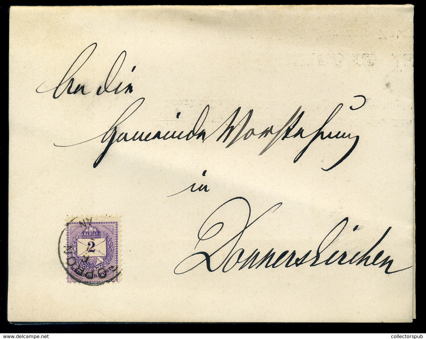 96462 SOPRON 1886. Gyászjelentés 2kr-ral, Tamaska István Az Esterházy Család Főügyésze - Lettres & Documents