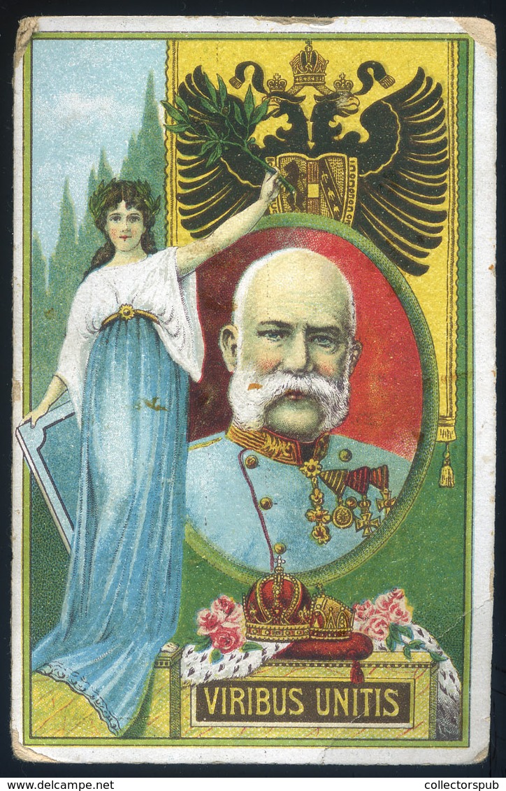 AUSTRIA 1900. Ferencz József Litho Reklámkártya, Varrótű Tató  /  Ca 1900 Franz Joseph Litho Adv. Card Needle Holder - Reclame