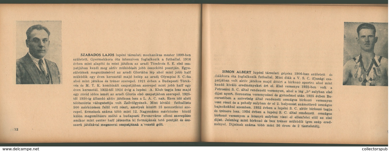 97837 Zsilvölgyi Sport Almanach 1939. Ritka Kiadvány Sok Fotóval! 158. Lap. Phönix Nyomda Arad.  /  Sports Almanach Of Z - Non Classés